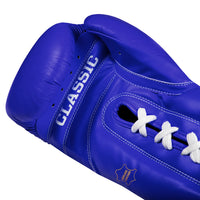 variant:blue::TITLE Classic Leather Lace Training Gloves 2.0 palm view