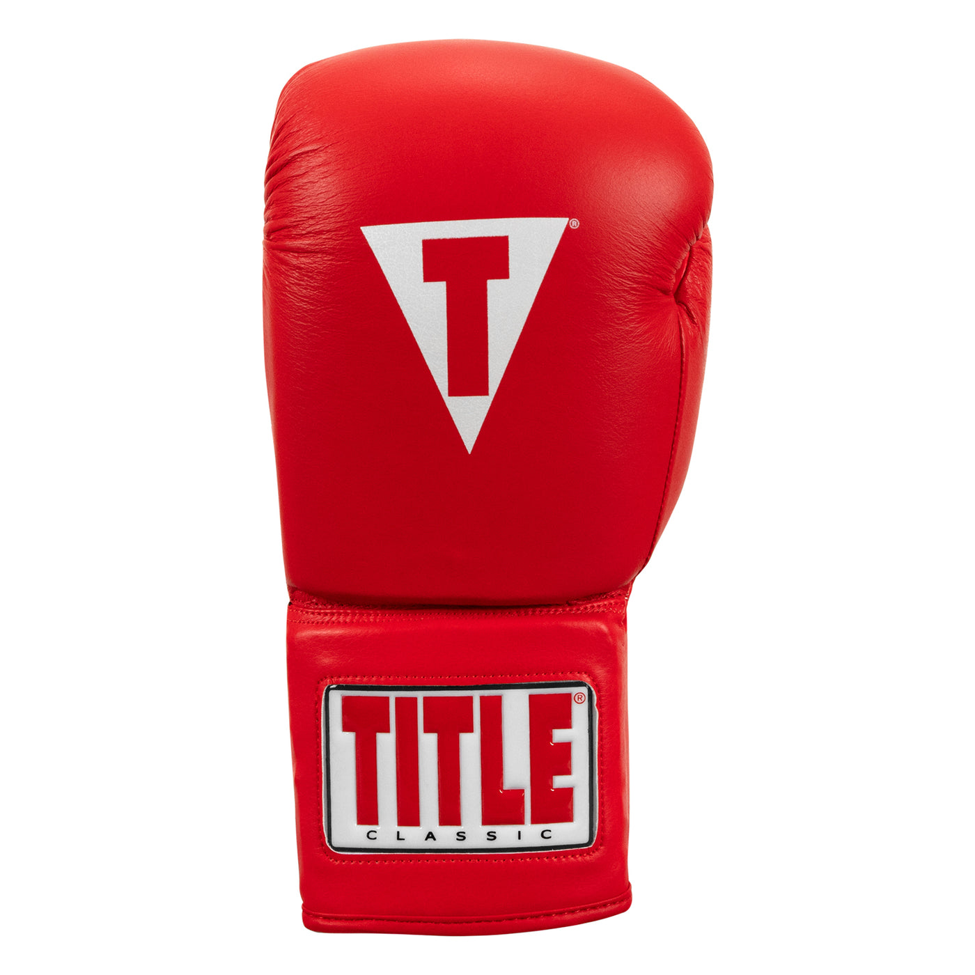 variant:red::TITLE Classic Leather Lace Training Gloves 2.0 front view