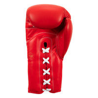 variant:red::TITLE Classic Leather Lace Training Gloves 2.0 back view