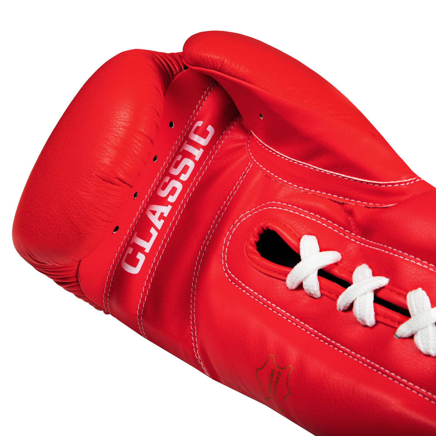 variant:red::TITLE Classic Leather Lace Training Gloves 2.0 palm view