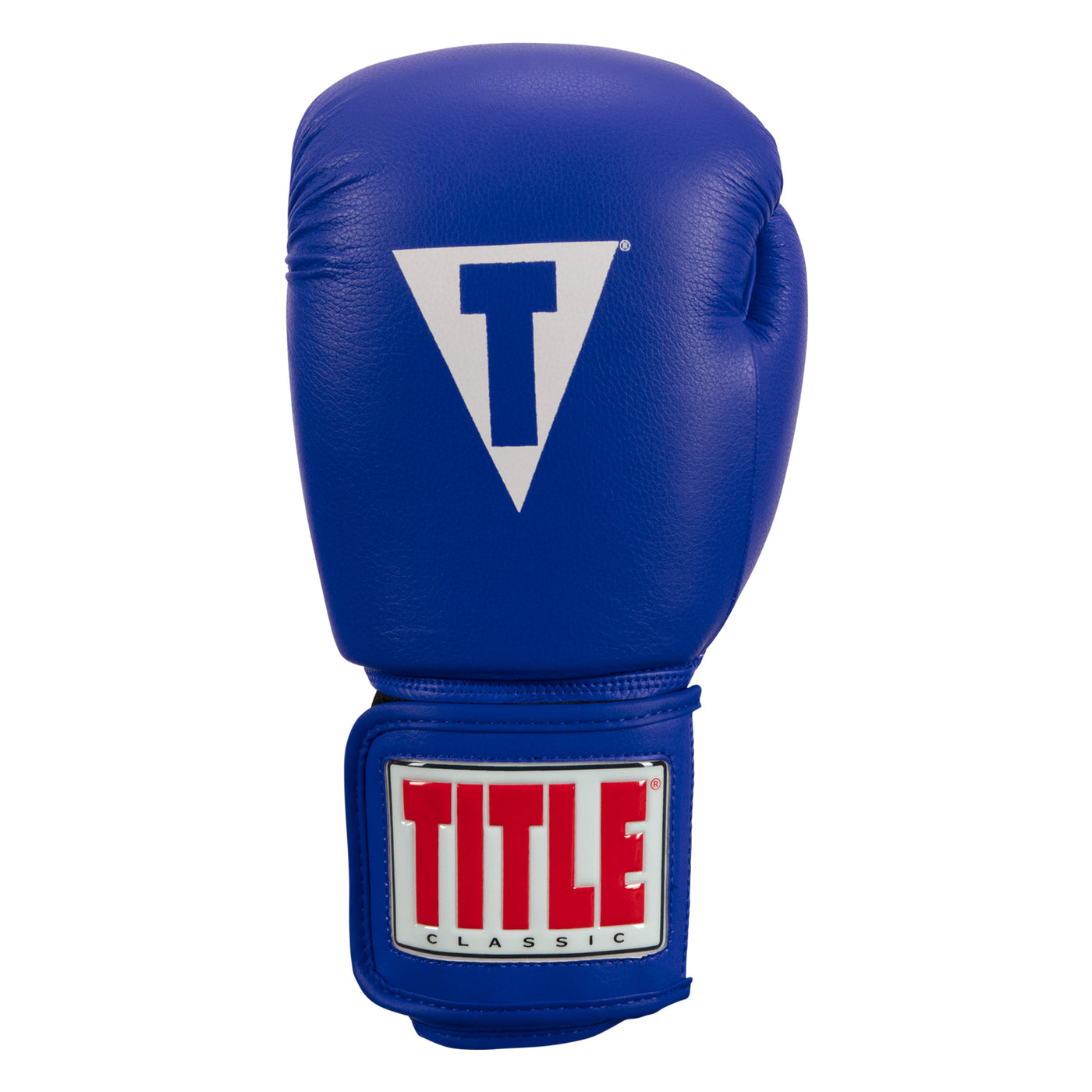 variant:blue::TITLE Classic Leather Elastic Training Gloves front view