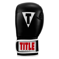 variant:black/white::TITLE Classic Pro Style Training Gloves 3.0 front view