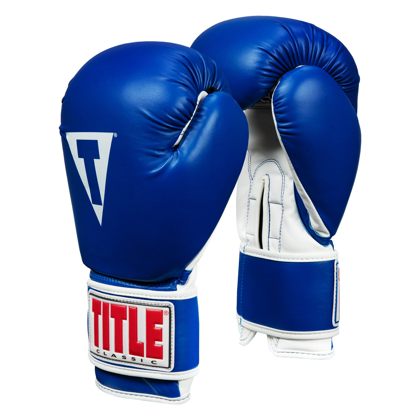 variant:blue/white::TITLE Classic Pro Style Training Gloves 3.0 side view