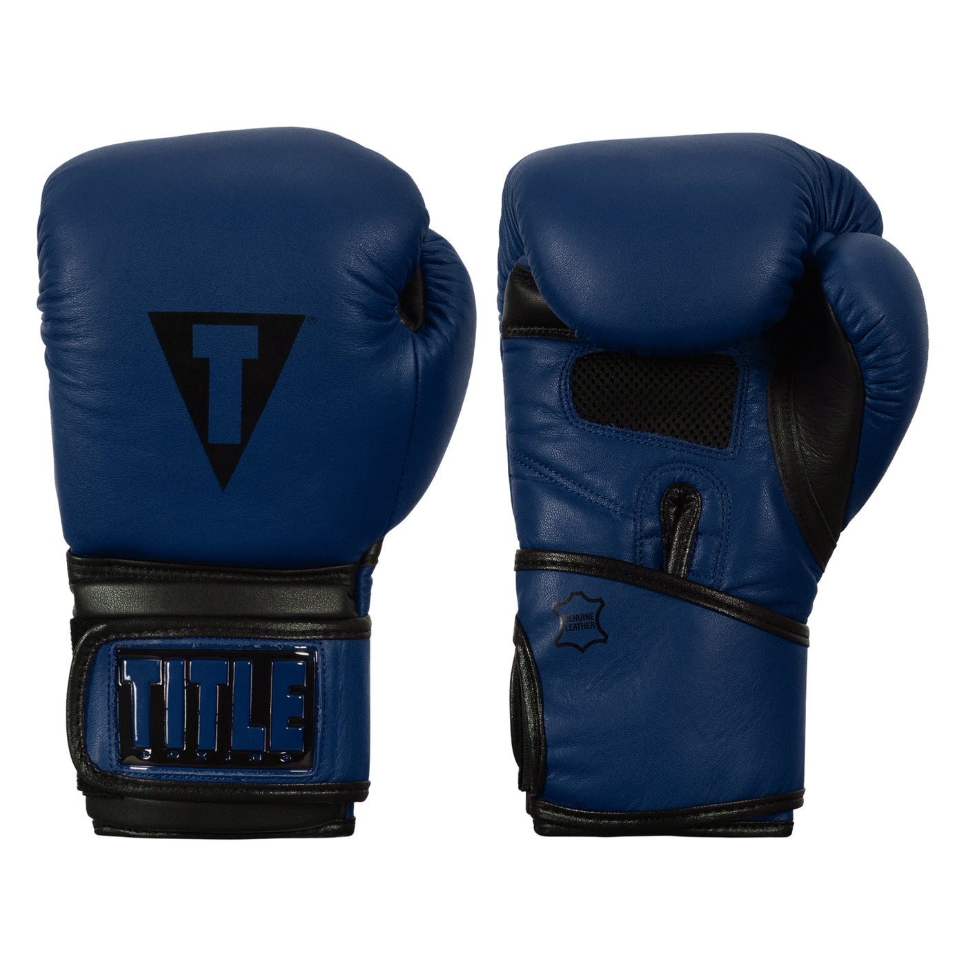 color:blue/black::TITLE Boxing Dauntless Training Gloves main view