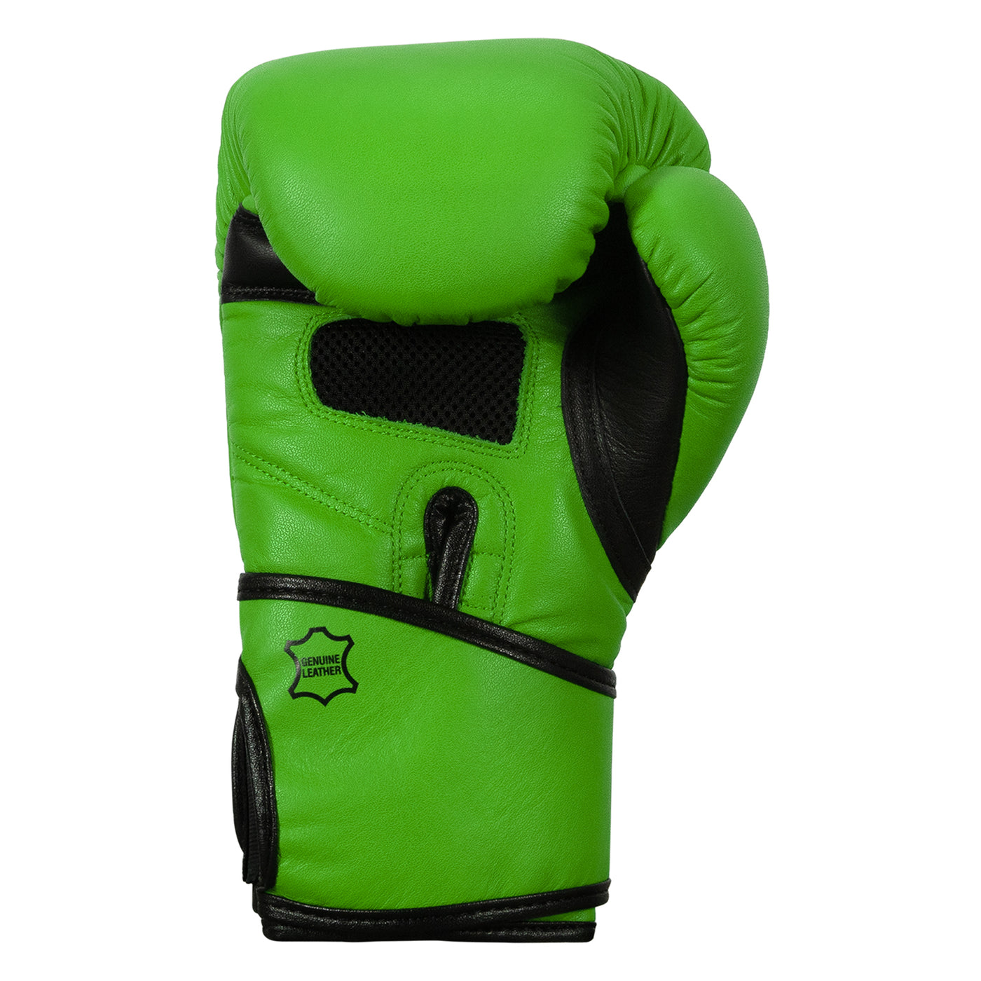 variant:green/black::TITLE Boxing Dauntless Training Gloves back view