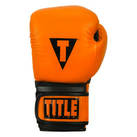 variant:orange/black::TITLE Boxing Dauntless Training Gloves front view