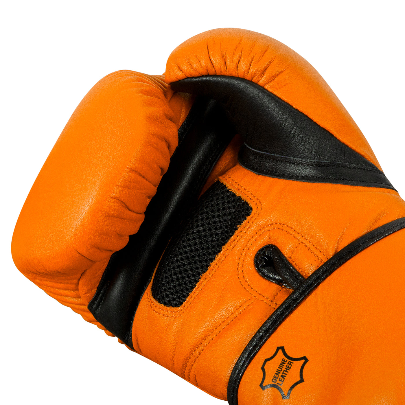 variant:orange/black::TITLE Boxing Dauntless Training Gloves palm view