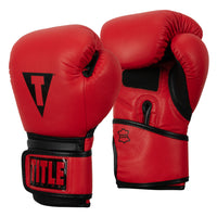 variant:red/black::TITLE Boxing Dauntless Training Gloves side view