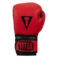 variant:red/black::TITLE Boxing Dauntless Training Gloves front view