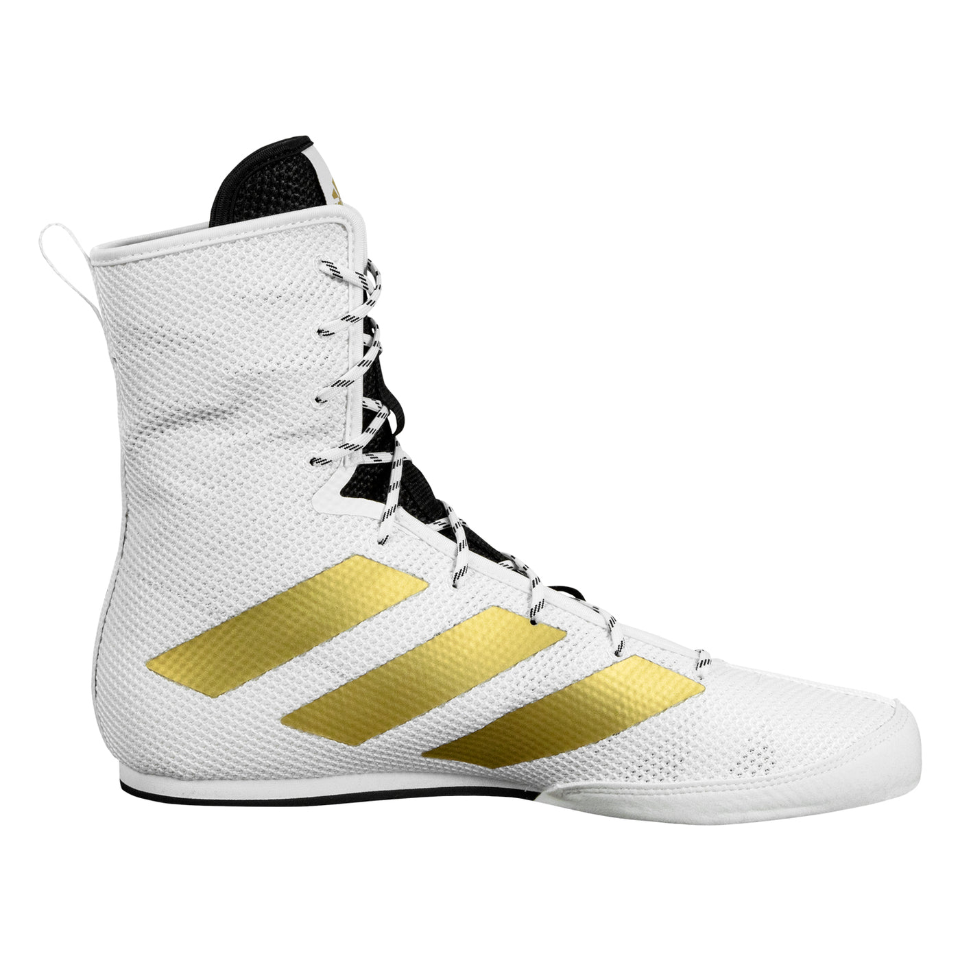 variant:White/Gold::Adidas Box Hog 3 Boxing Shoes side view