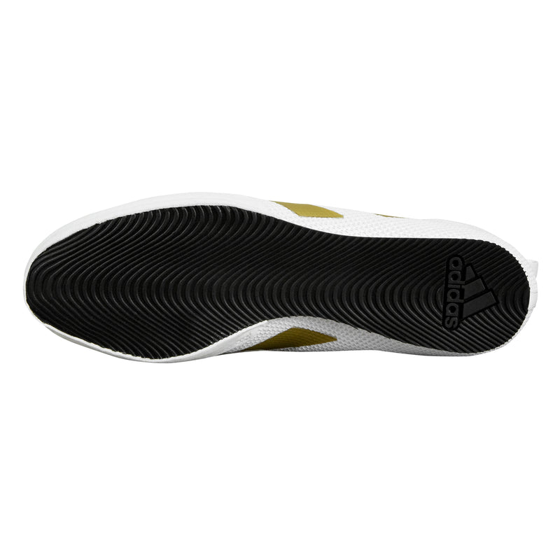 adidas Box Hog 3 Boxing Shoes White/Gold / 7.5 adidas Box Hog 3 Boxing Shoes White/Gold / 7.5