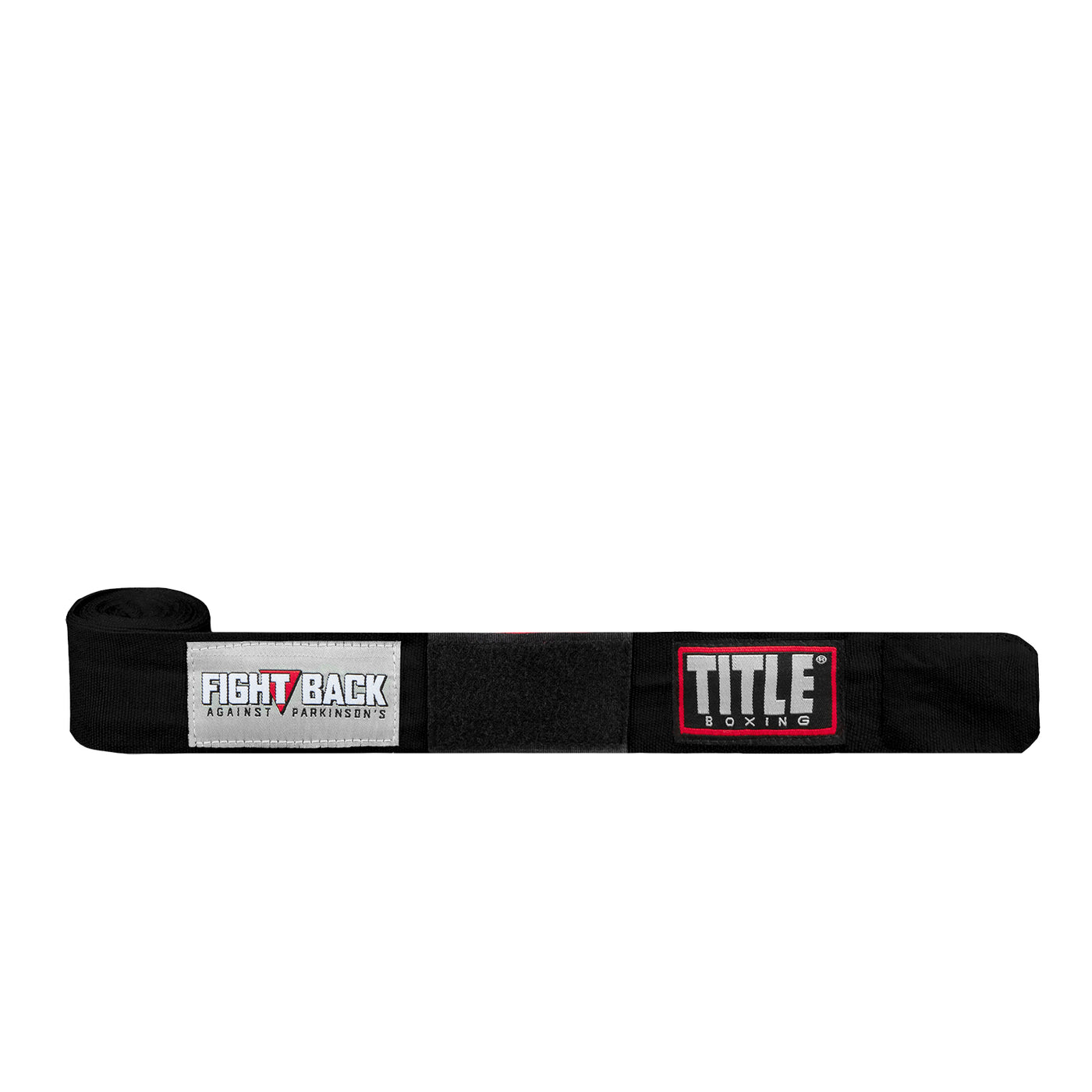 variant:black::TITLE Boxing Fight Back Semi-Elastic Hand Wraps front view