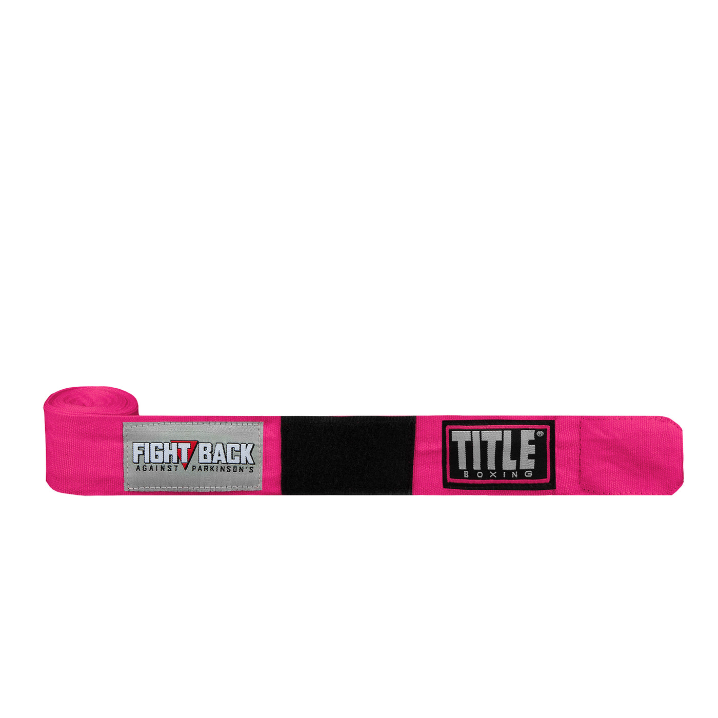 variant:Pink::TITLE Boxing Fight Back Semi-Elasitc Hand Wraps front view