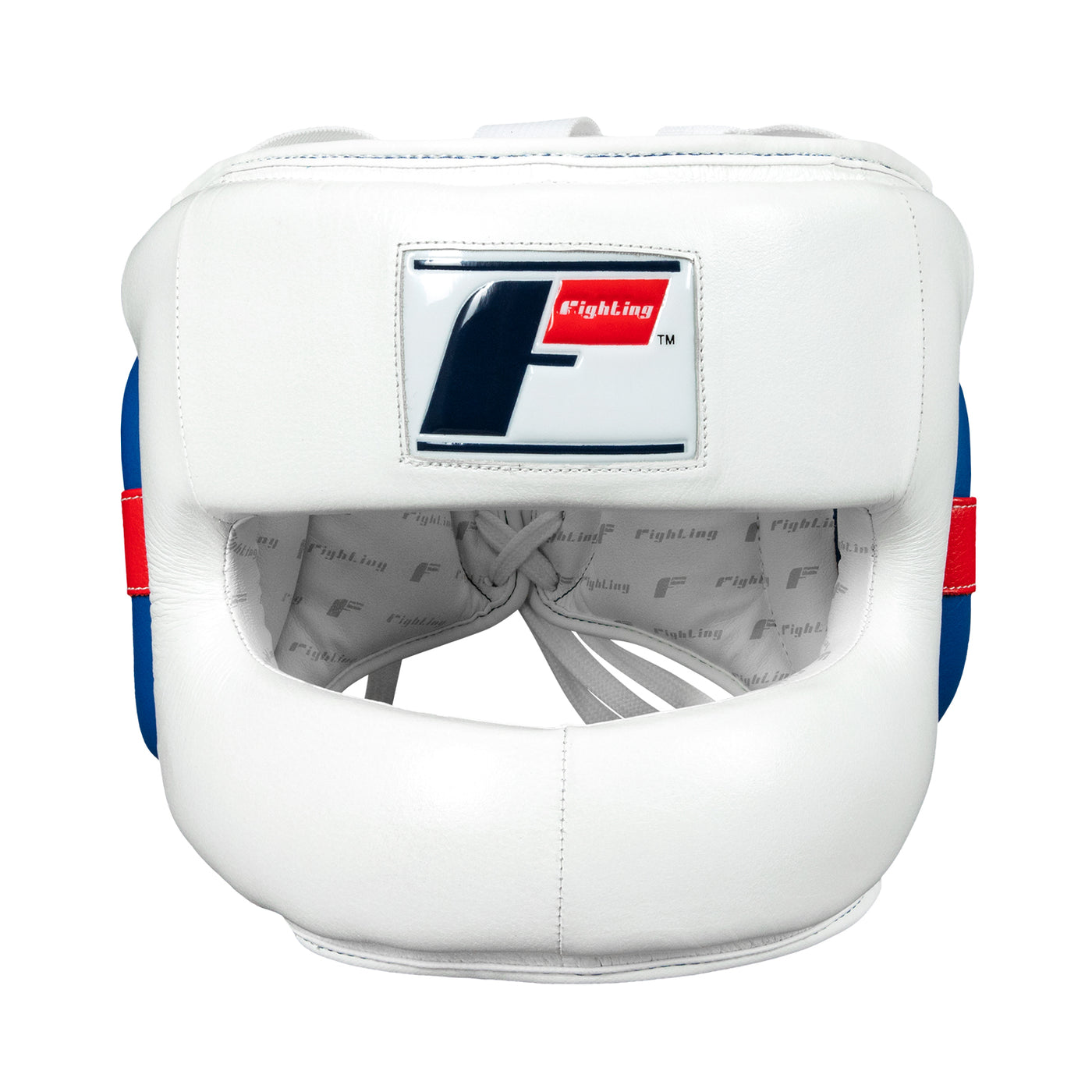 variant:white::Fighting Leather No Contact Headgear front view