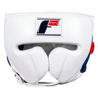 variant:white::Fighting Leather Sparring Headgear front view