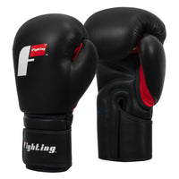 variant:black::Fighting Leather Training Gloves second view
