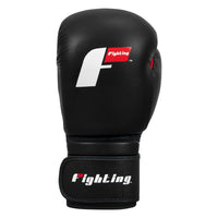 variant:black::Fighting Leather Training Gloves third view