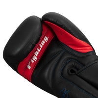 variant:black::Fighting Leather Training Gloves fifth view