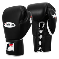 variant:black::Fighting Fury Professional Lace Training Gloves second view