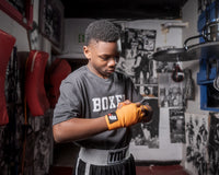 variant:Orange::Fighting Semi-Elastic 180" Hand Wraps