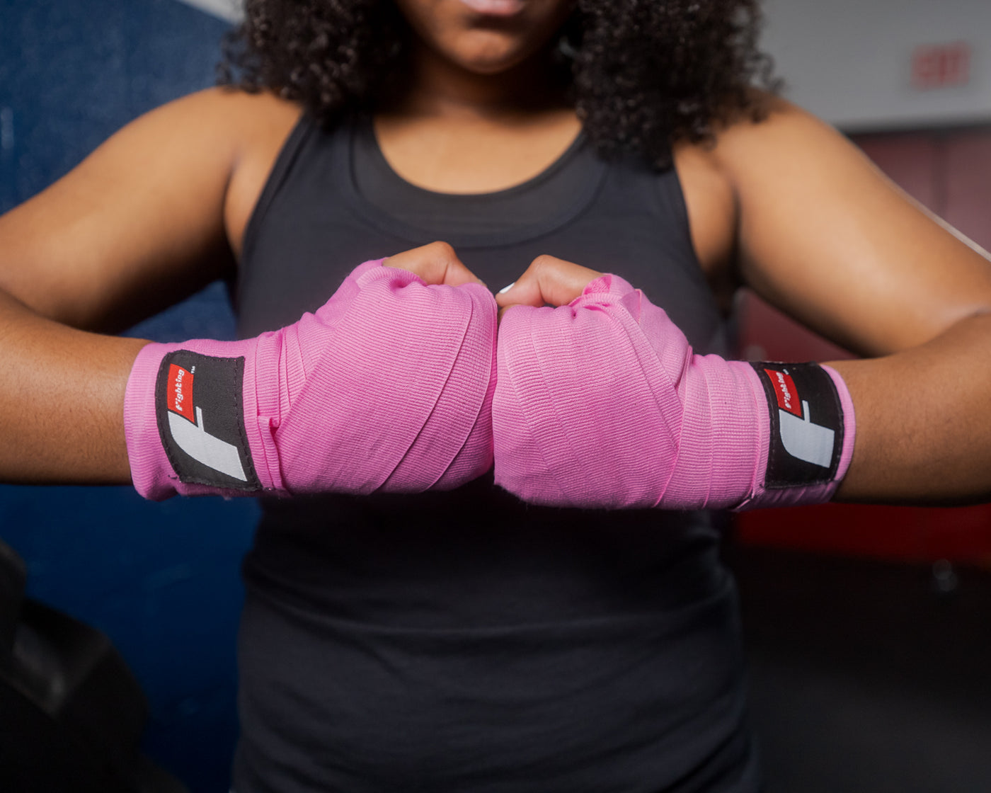 variant:Pink::Fighting Semi-Elastic 180" Hand Wraps
