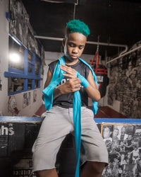 variant:Turquoise::Fighting Semi-Elastic 180" Hand Wraps