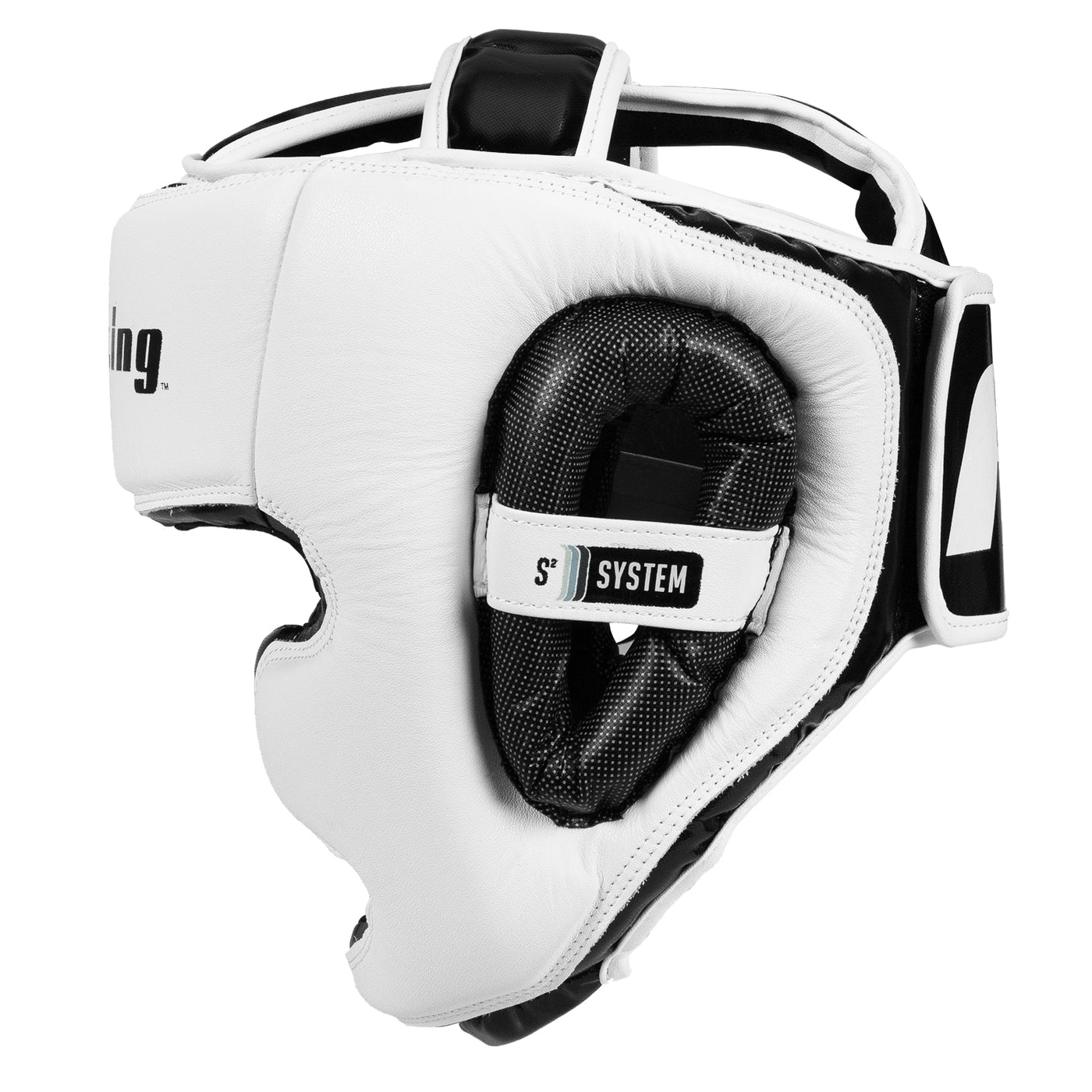 variant:White/Black::Fighting S2 GEL Power Full Training Headgear side view