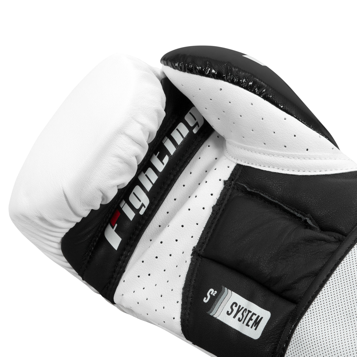 variant:White/Black::Fighting S2 GEL Power Sparring Gloves hand view