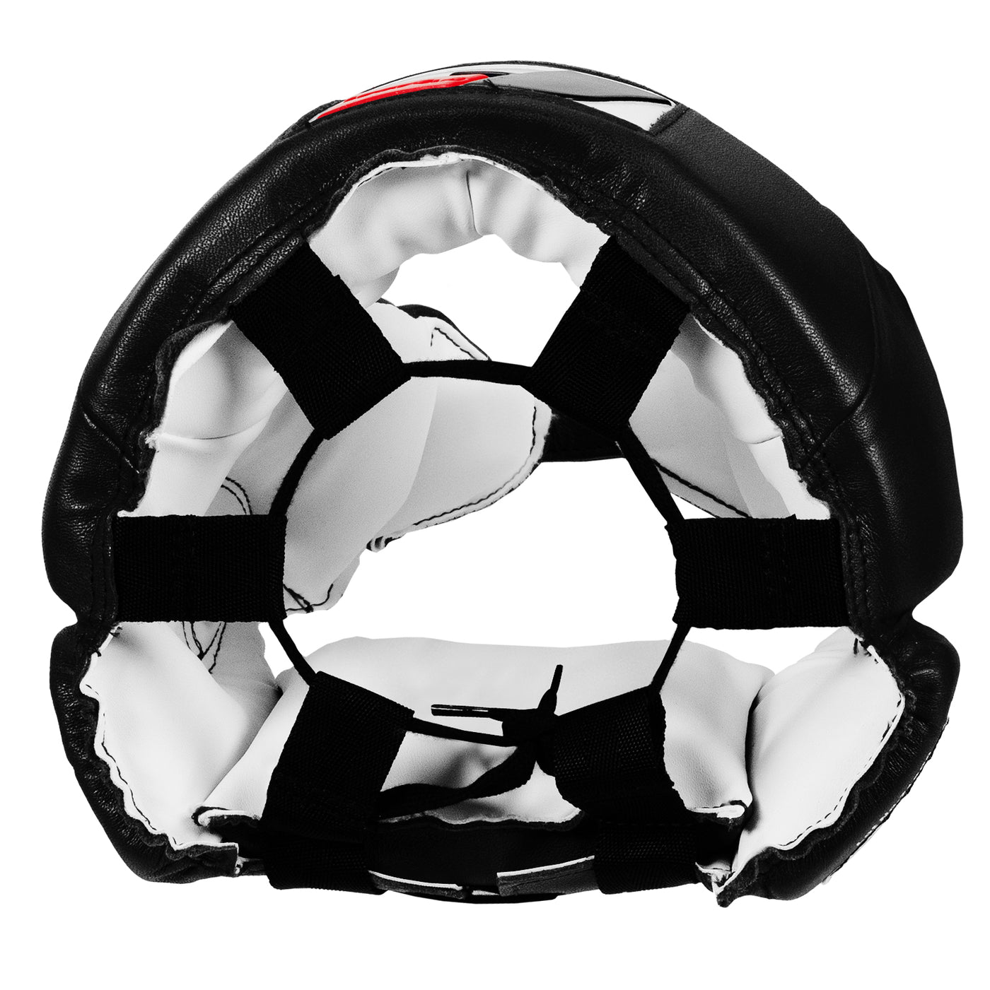 variant:black::Fighting USA Boxing Competition Open Face Headgear top view