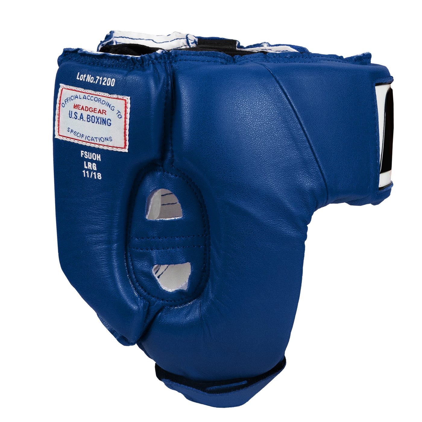variant:blue::Fighting USA Boxing Competition Open Face Headgear side view