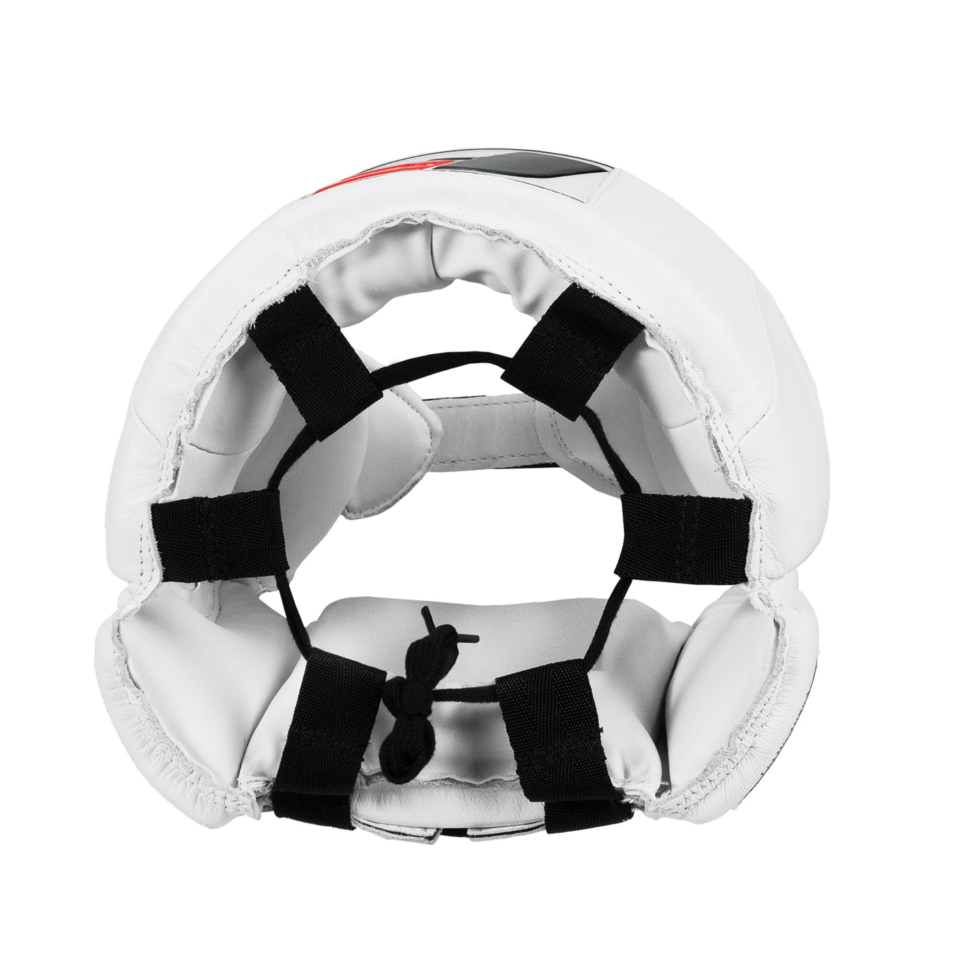 variant:white::Fighting USA Boxing Competition Open Face Headgear top of head view