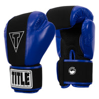 variant:black/blue::TITLE Boxing Gel Washable Fitness Gloves 3.0 side view