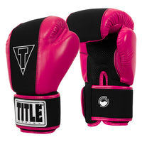 variant:black/hot pink::TITLE Boxing Gel Washable Fitness Gloves 3.0 side view