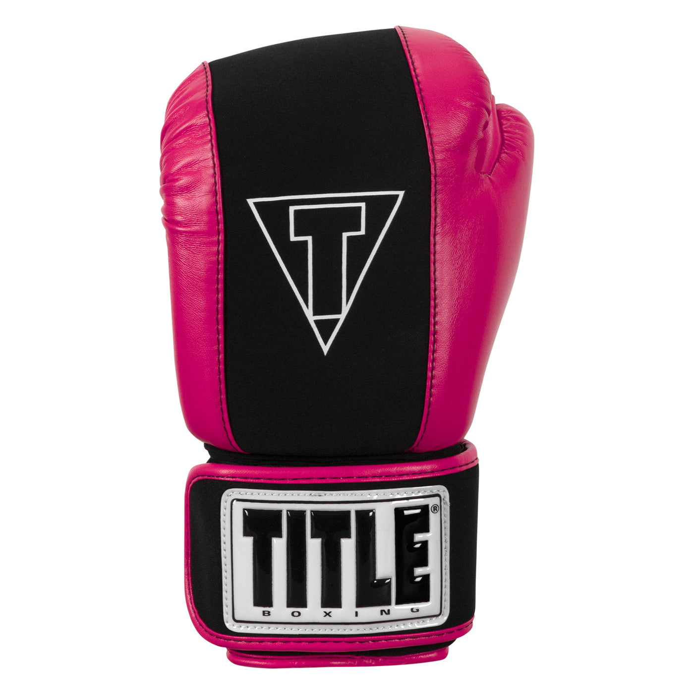 variant:black/hot pink::TITLE Boxing Gel Washable Fitness Gloves 3.0 front view