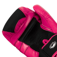 variant:black/hot pink::TITLE Boxing Gel Washable Fitness Gloves 3.0 palm view