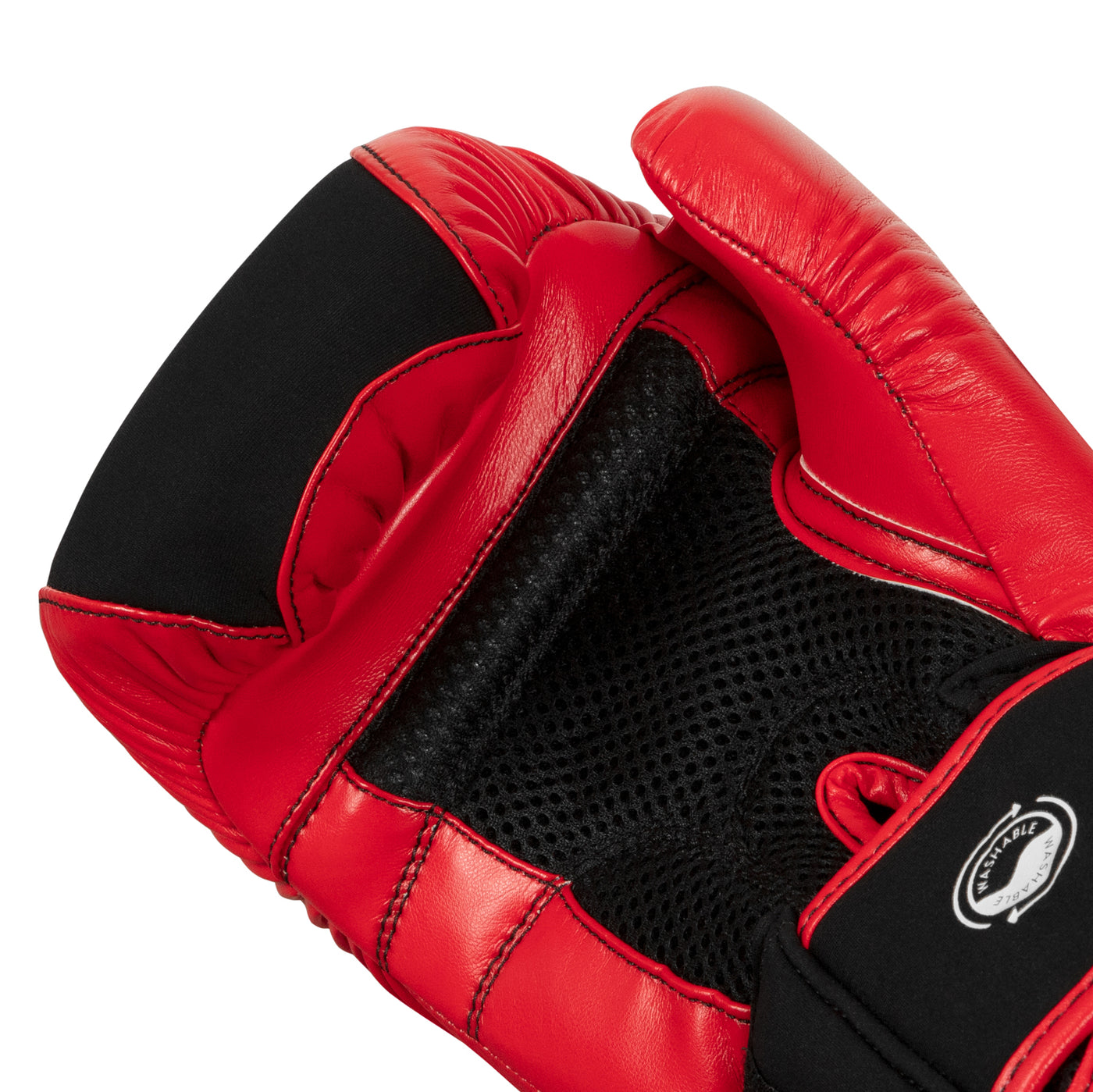 variant:black/red::TITLE Boxing Gel Washable Fitness Gloves 3.0 palm view