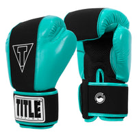 variant:Black/Turquoise::TITLE Boxing Gel Washable Fitness Gloves 3.0 side view