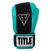 variant:Black/Turquoise::TITLE Boxing Gel Washable Fitness Gloves 3.0 front view