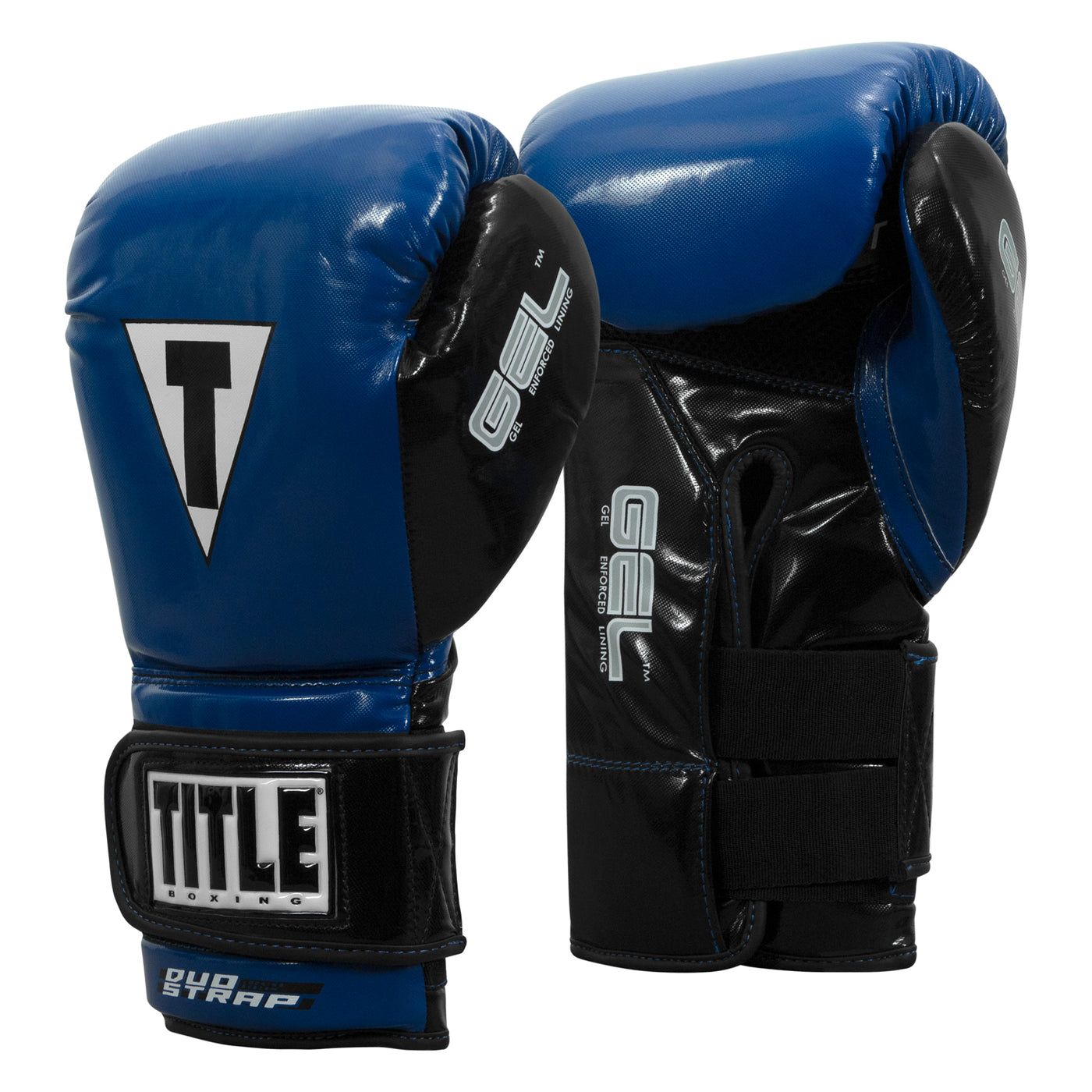 variant:Blue/Black::TITLE Boxing Gel Glory Super Bag Gloves 2.0 side view