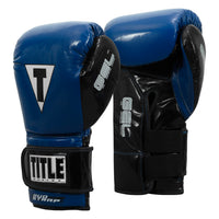 variant:Blue/Black::TITLE Boxing Gel Glory Super Bag Gloves 2.0 side view