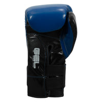 variant:Blue/Black::TITLE Boxing Gel Glory Super Bag Gloves 2.0 palm view