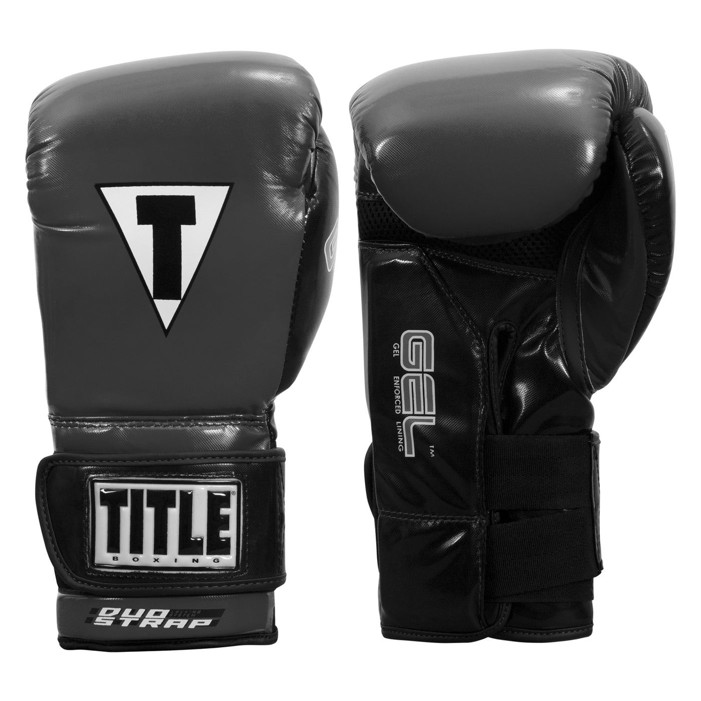 color:Grey/Black::TITLE Boxing Gel Glory Super Bag Gloves 2.0 main view