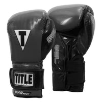 variant:Grey/Black::TITLE Boxing Gel Glory Super Bag Gloves 2.0 side view