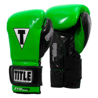 variant:Lime/Black::TITLE Boxing Gel Glory Super Bag Gloves 2.0 side view