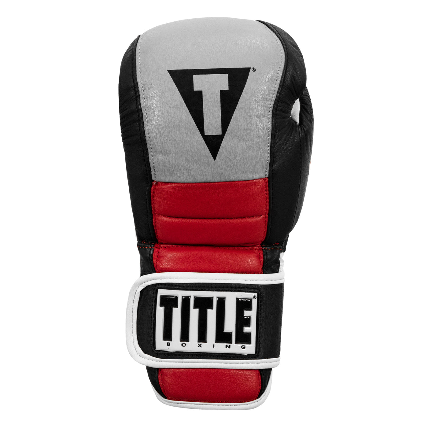 variant:Black/Grey/Red::TITLE Boxing Gel Rush Bag Gloves back view