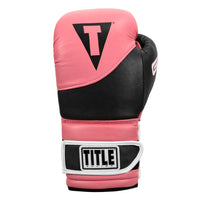 variant:Pink/Black::TITLE Boxing Gel Suspense Training Gloves back view