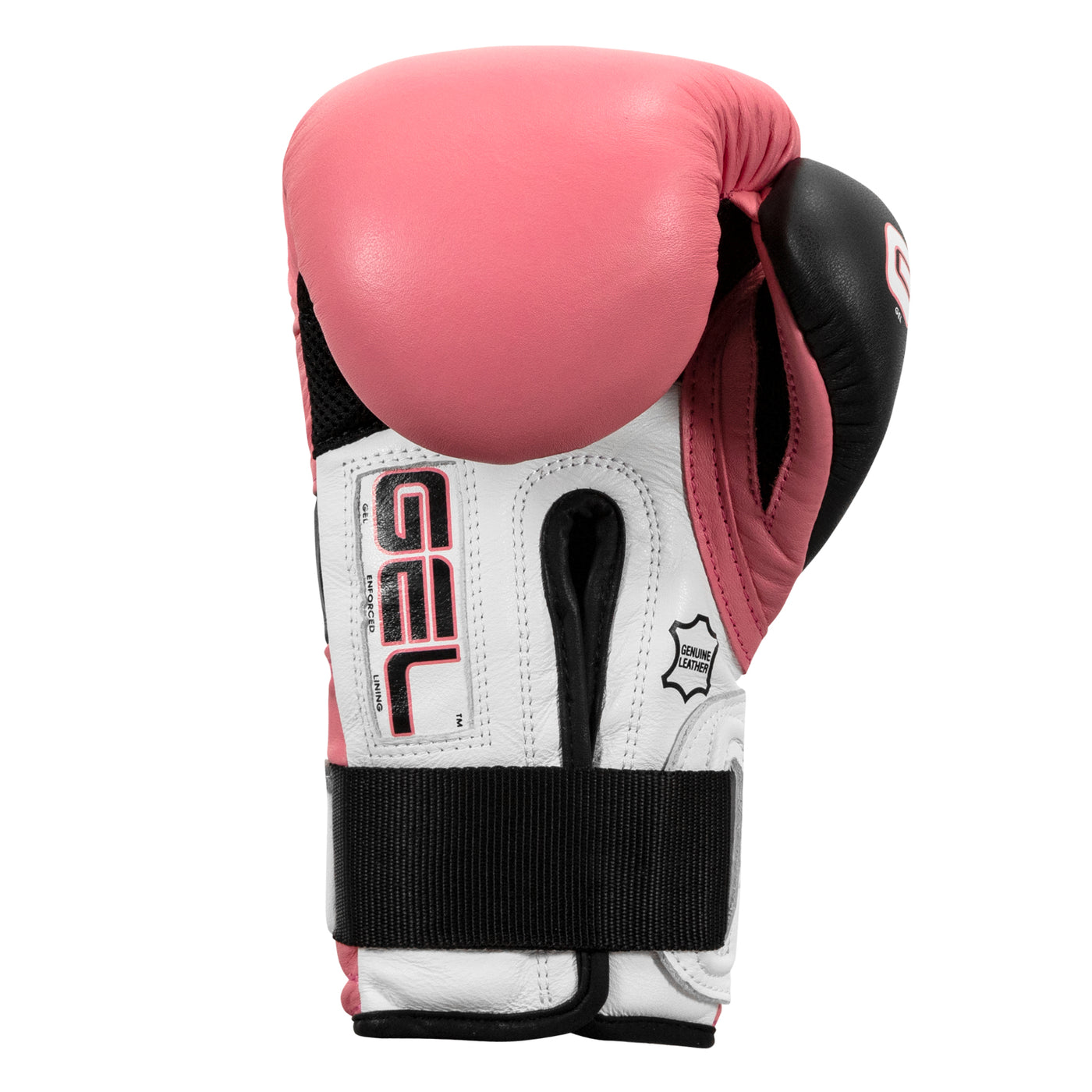 variant:Pink/Black::TITLE Boxing Gel Suspense Training Gloves palm view