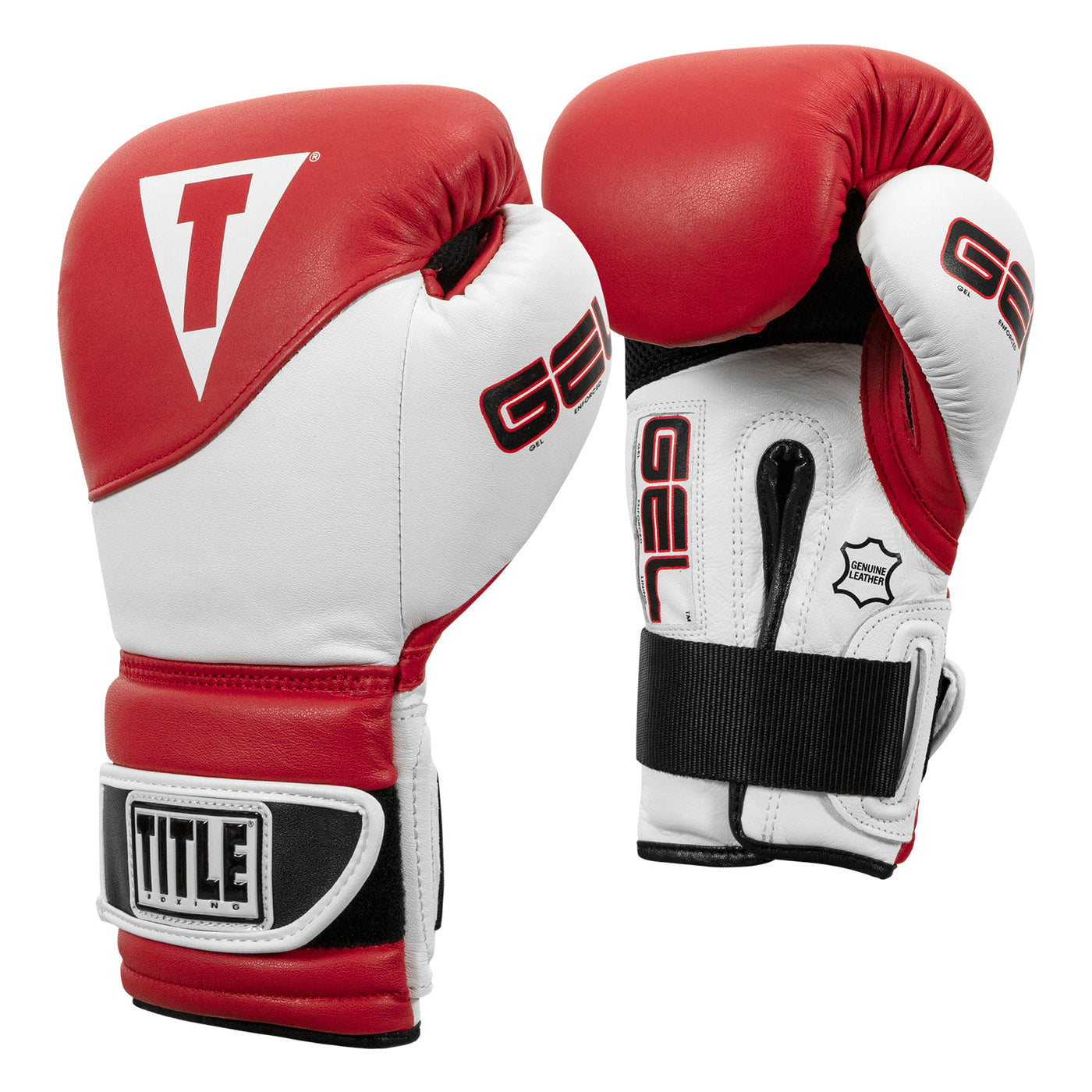 variant:Red/White::TITLE Boxing Gel Suspense Training Gloves second view