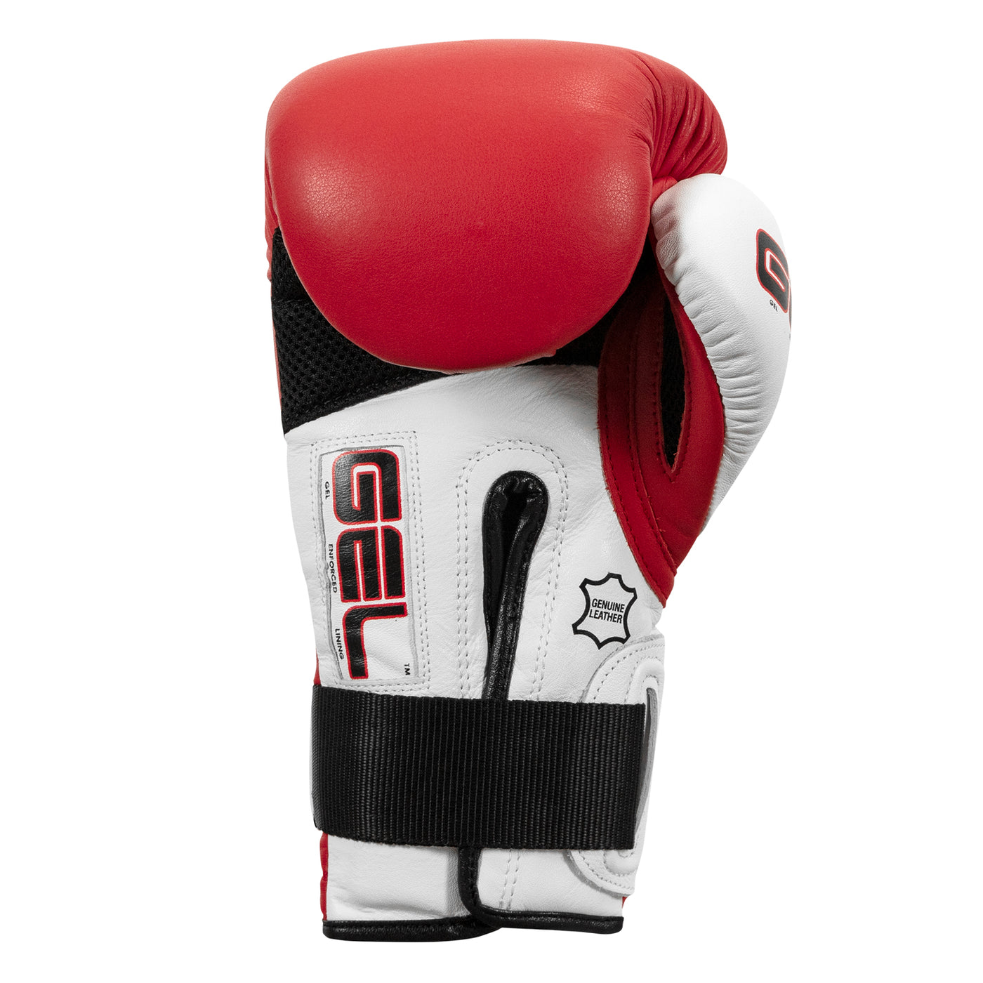 variant:Red/White::TITLE Boxing Gel Suspense Training Gloves palm view
