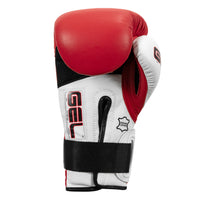 variant:Red/White::TITLE Boxing Gel Suspense Training Gloves palm view